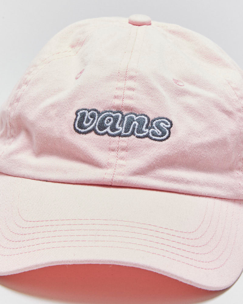 Vintage Vans Baby Pink Women's Canvas Embroidered Baseball Cap - OS