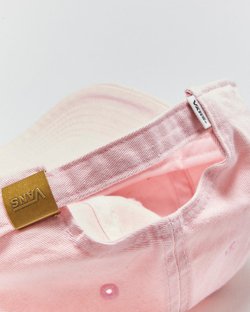 Vintage Vans Baby Pink Women's Canvas Embroidered Baseball Cap - OS