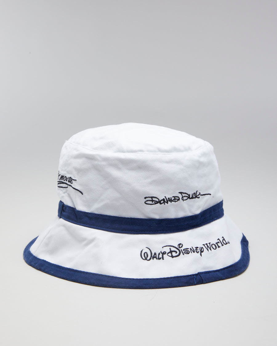 Vintage Walt Disney World White &amp; Navy Bucket Hat