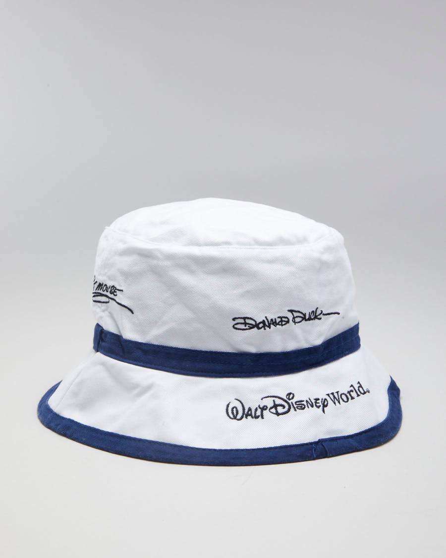 Vintage Walt Disney World White & Navy Bucket Hat