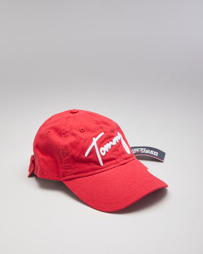 Tommy Hilfiger Denim Womens Red Baseball Hat - Adjustable