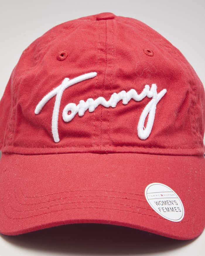 Tommy Hilfiger Denim Womens Red Baseball Hat - Adjustable