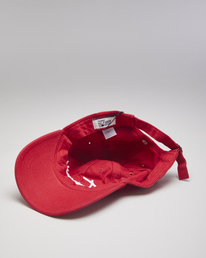 Tommy Hilfiger Denim Womens Red Baseball Hat - Adjustable