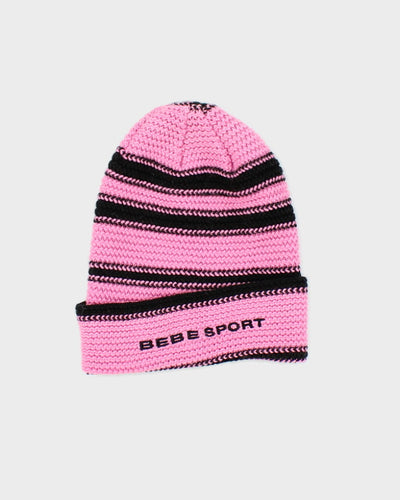 Vintage Y2K BEBE Sport Striped Beanie - OS
