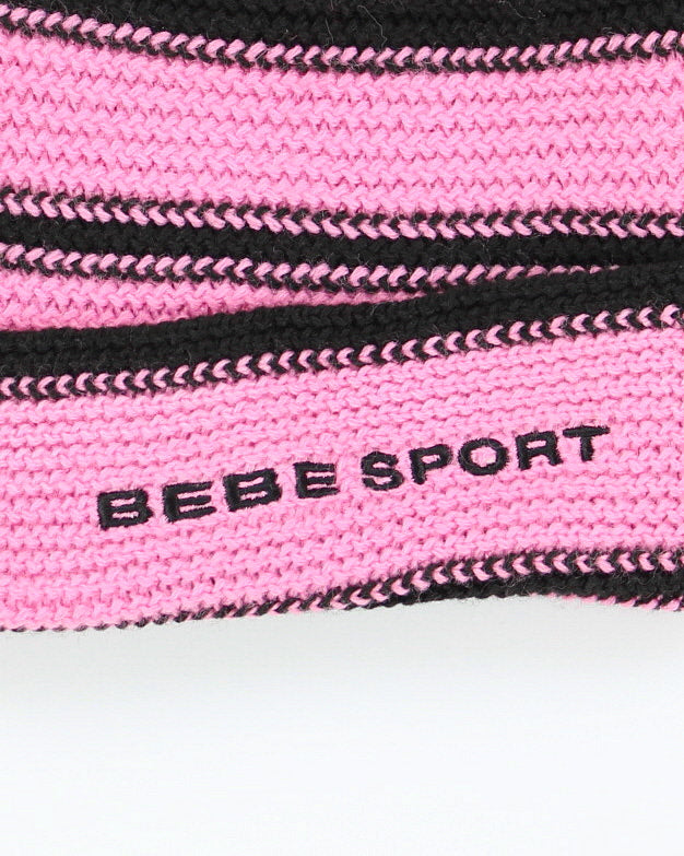 Vintage Y2K BEBE Sport Striped Beanie - OS
