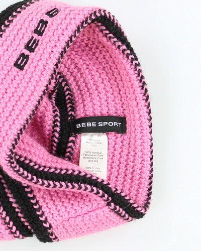 Vintage Y2K BEBE Sport Striped Beanie - OS