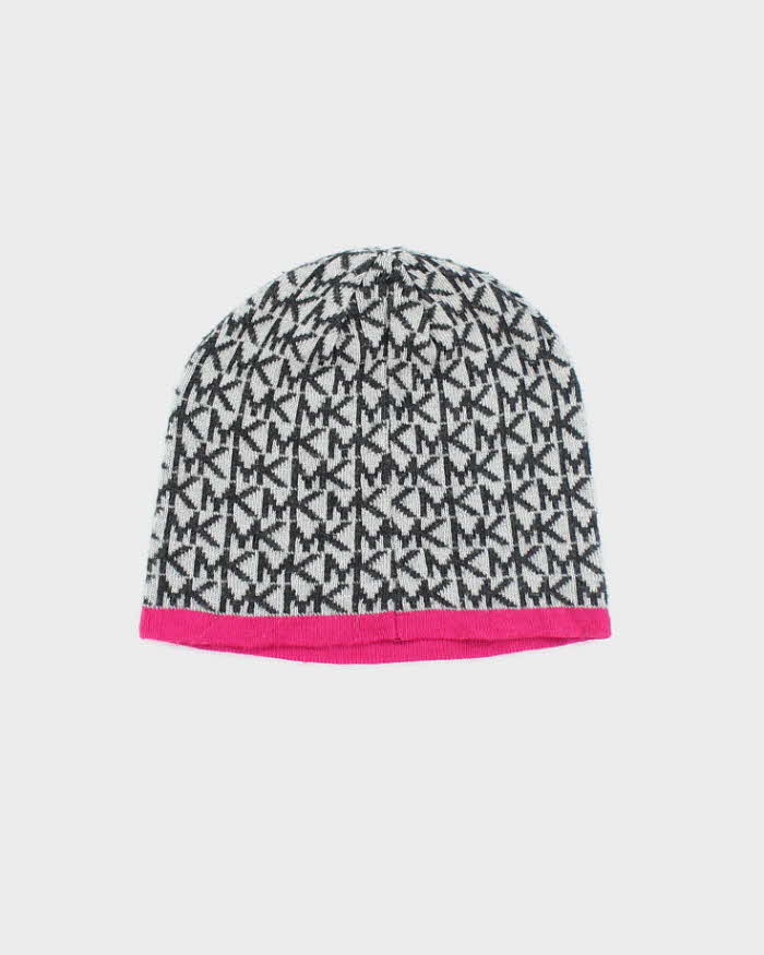 Vintage Michael Kors Monogram Print Skull Toque Beanie - OS