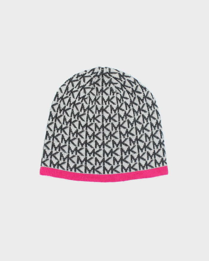 Vintage Michael Kors Monogram Print Skull Toque Beanie - OS