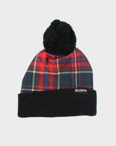 Vintage 2000's Hello Kitty Goth Bobble Beanie - OS