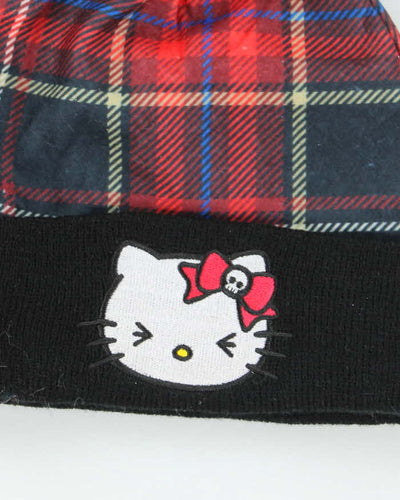Vintage 2000's Hello Kitty Goth Bobble Beanie - OS