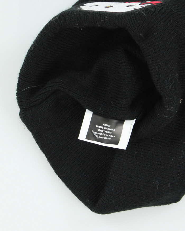 Vintage 2000's Hello Kitty Goth Bobble Beanie - OS