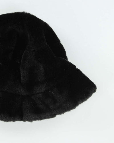 Vintage 90's Women's Liz Claborne Furry Bucket Hat - OS