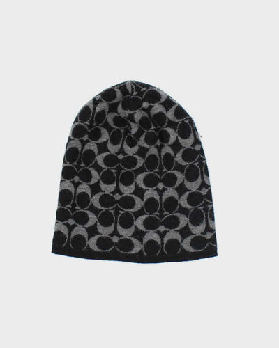 Vintage Y2K Coach Monogram Print Toque Beanie - OS