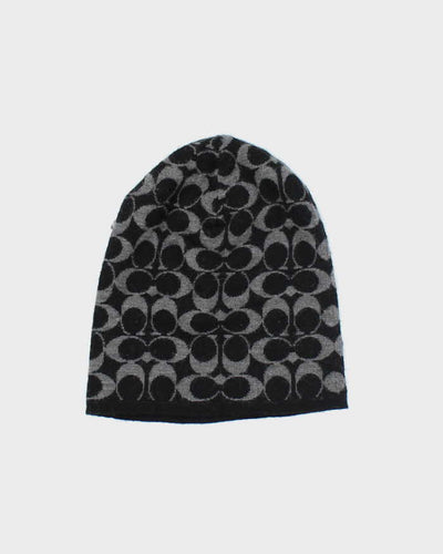Vintage Y2K Coach Monogram Print Toque Beanie - OS