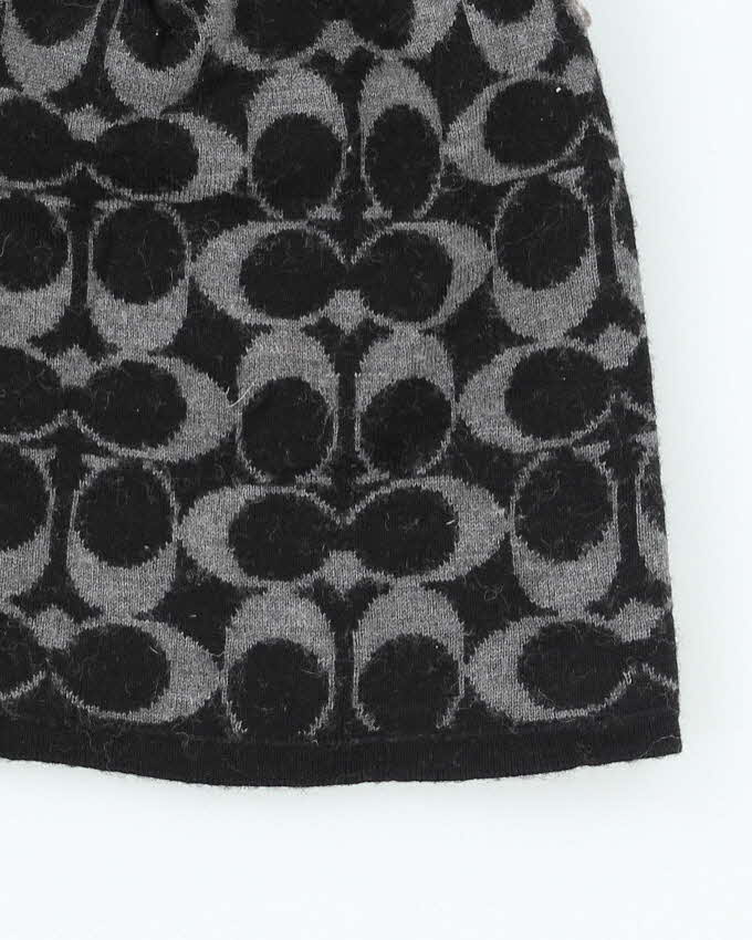 Vintage Y2K Coach Monogram Print Toque Beanie - OS