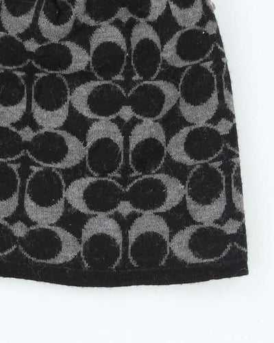 Vintage Y2K Coach Monogram Print Toque Beanie - OS