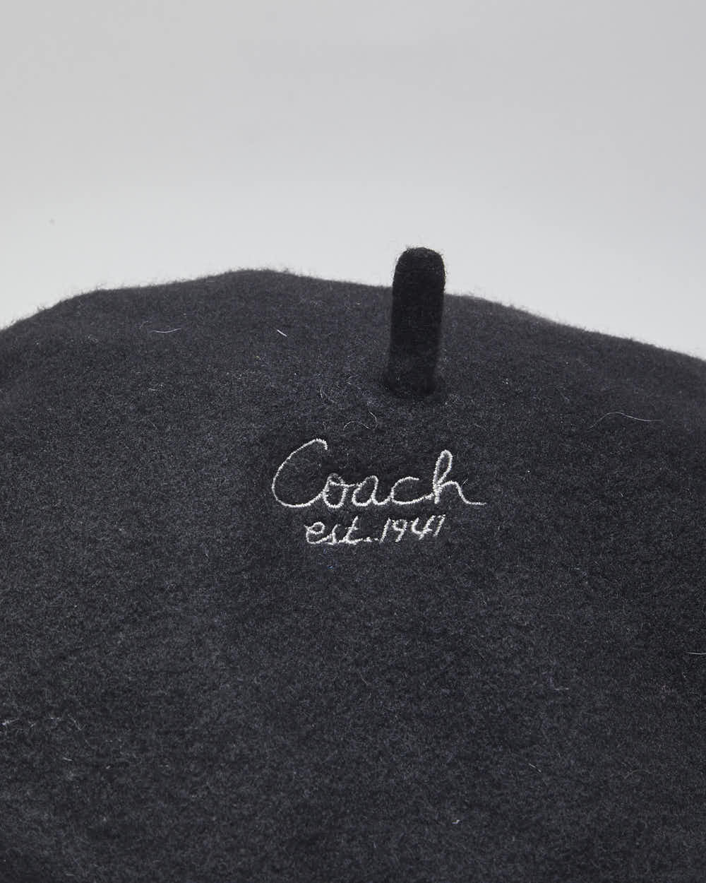 Vintage 2000's Coach Embroidered Beret - M/L