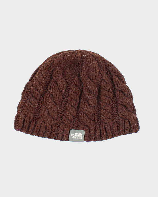 Vintage Y2K Women's The North Face Cable Knit Insulated Toque Beanie - OS