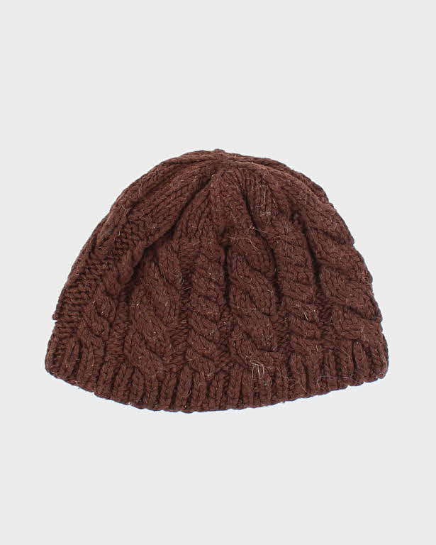 Vintage Y2K Women's The North Face Cable Knit Insulated Toque Beanie - OS