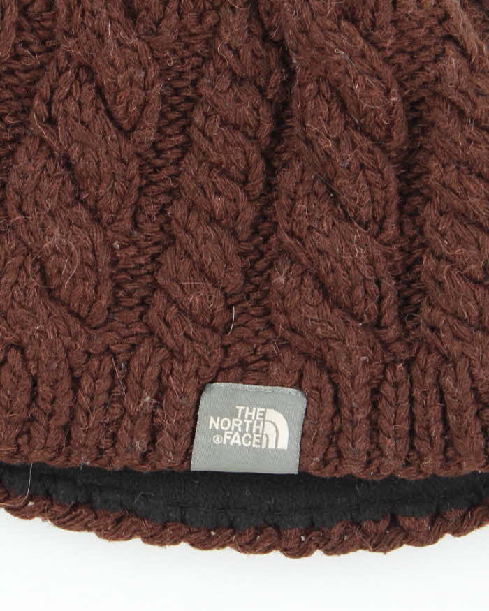 Vintage Y2K Women's The North Face Cable Knit Insulated Toque Beanie - OS