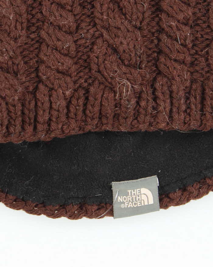 Vintage Y2K Women's The North Face Cable Knit Insulated Toque Beanie - OS