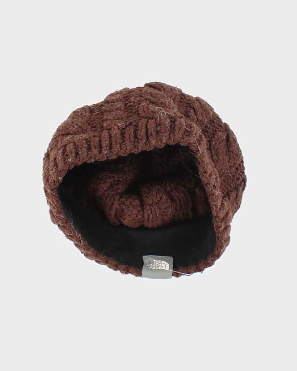 Vintage Y2K Women's The North Face Cable Knit Insulated Toque Beanie - OS