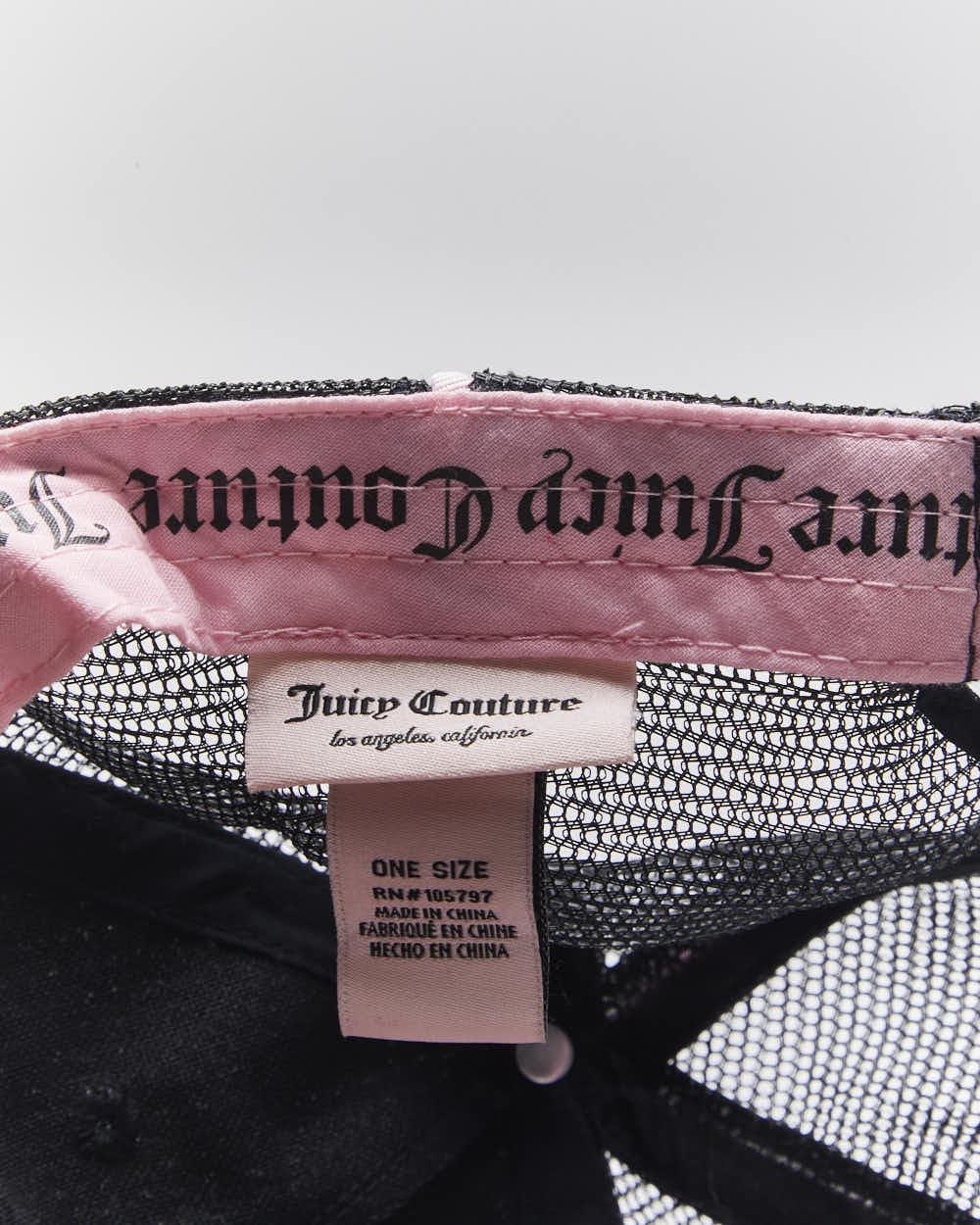 Vintage Y2K Juicy Couture Sequined Logo Trucker Cap - OS