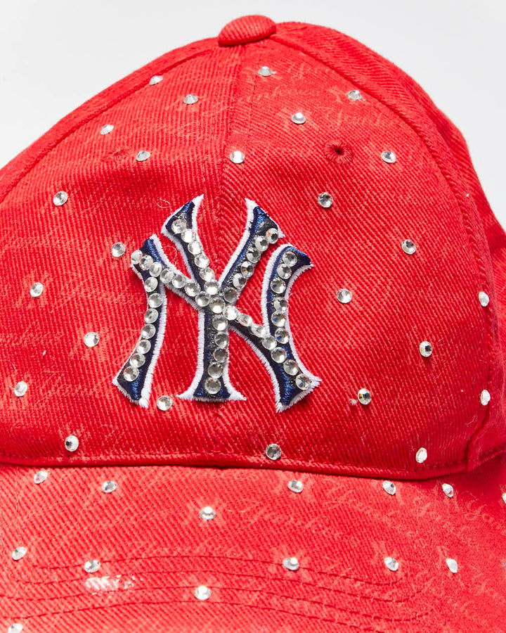 Vintage Y2K New York Yankee Sequinned Baseball Cap - OS