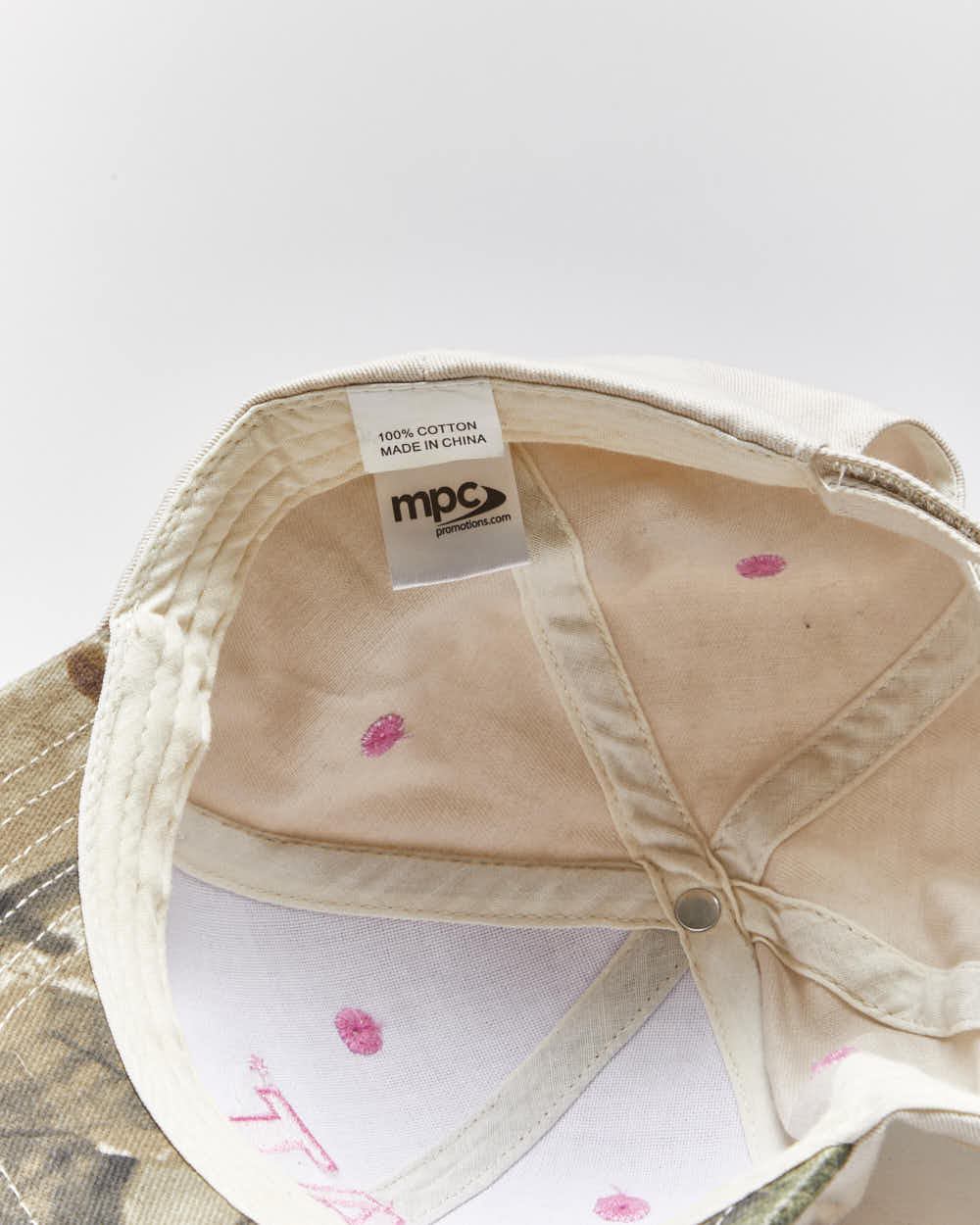 Vintage 2000's CAT Embroidered Camouflage Brim Baseball Cap - OS