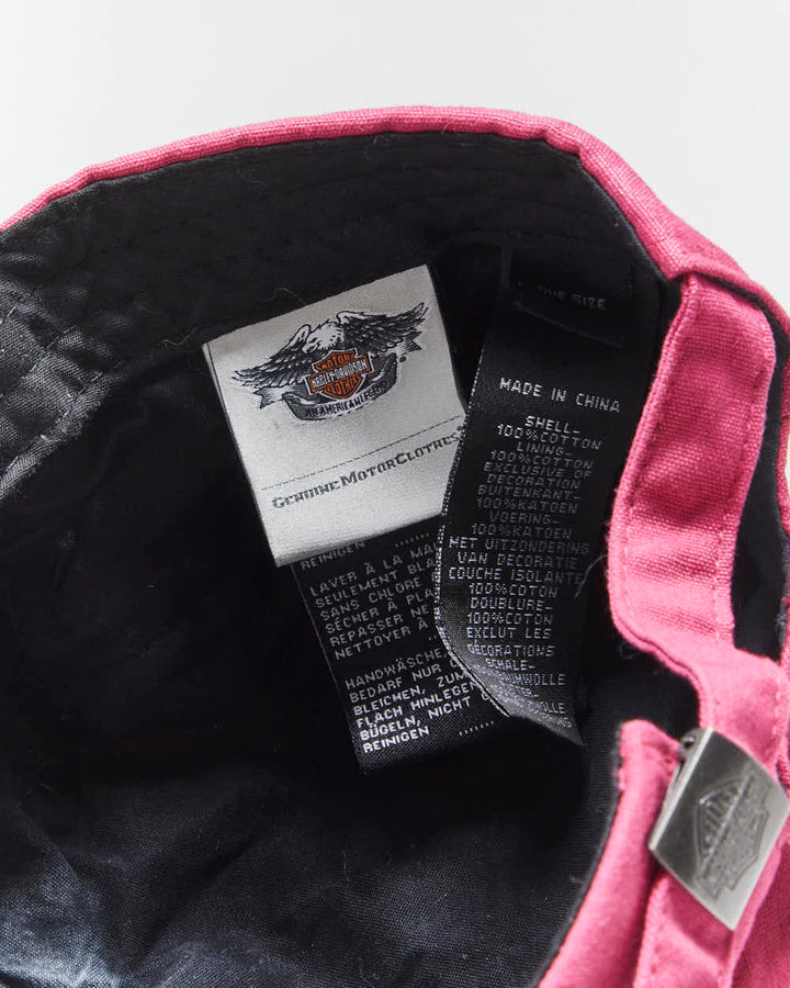Vintage 2000's Harley Davidson Embroidered Military Style Cap - OS