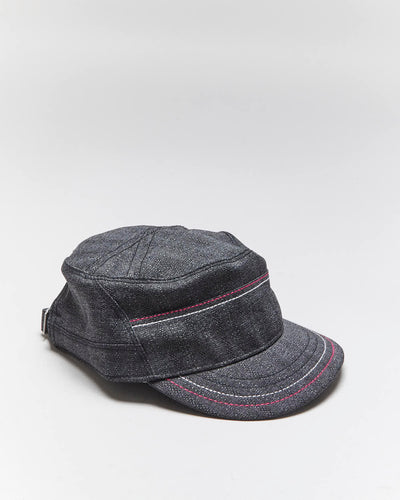 Vintage Y2K Adidas Embroidered Flat Top Military Style Cap - OS