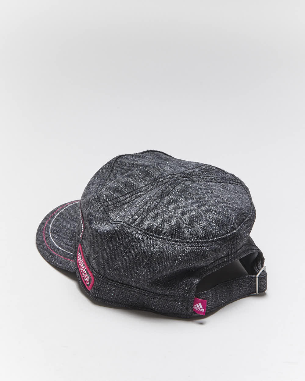 Vintage Y2K Adidas Embroidered Flat Top Military Style Cap - OS