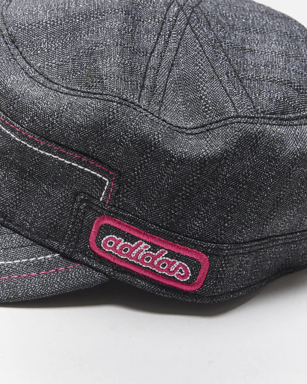 Vintage Y2K Adidas Embroidered Flat Top Military Style Cap - OS