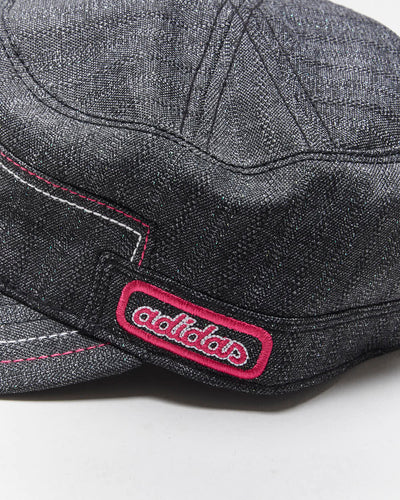 Vintage Y2K Adidas Embroidered Flat Top Military Style Cap - OS