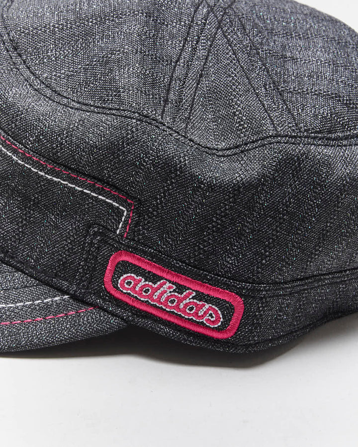 Vintage Y2K Adidas Embroidered Flat Top Military Style Cap - OS