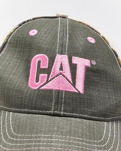 Vintage Y2K CAT Embroidered Logo Camouflage Brim Baseball Cap - OS