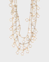 Vintage 00s Anne Klein Gold Plated Layered Droplet Necklace - O/S