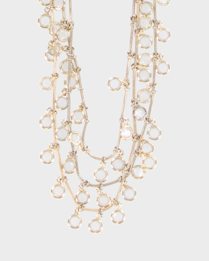 Vintage 00s Anne Klein Gold Plated Layered Droplet Necklace - O/S