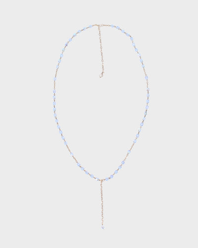 Vintage 90s Blue Beaded Double Layer Necklace - O/S
