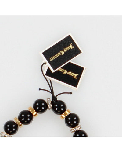 Juicy Couture Black Beaded Palm Tree Bracelet - O/S