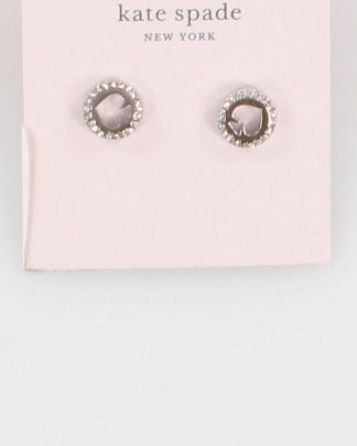 Kate Spade Spot The Spade Silver Earrings - O/S