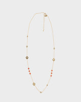 Kate Spade Gold And Pink Spade Necklace - O/S