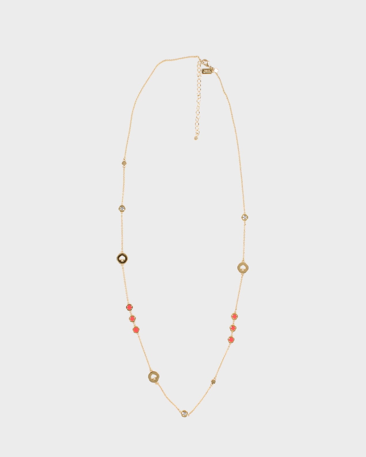 Kate Spade Gold And Pink Spade Necklace - O/S
