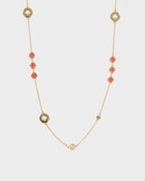 Kate Spade Gold And Pink Spade Necklace - O/S