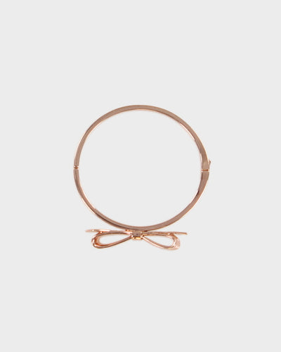 Kate Spade Rose Gold Bow Bangle - O/S