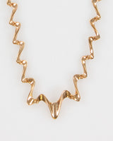 Y2K 00s Gold Plated Squiggley Choker Necklace - O/S