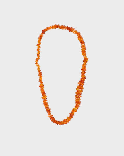 Y2K 00s Amber Beaded Necklace - O/S