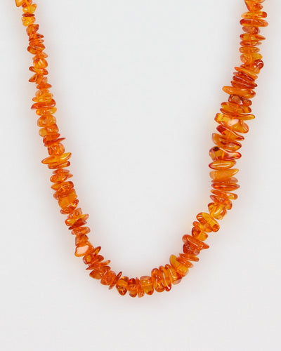 Y2K 00s Amber Beaded Necklace - O/S