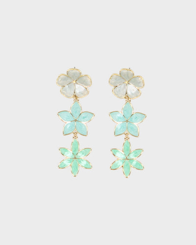 Baublebar Green Flower Droplet Earrings - O/S