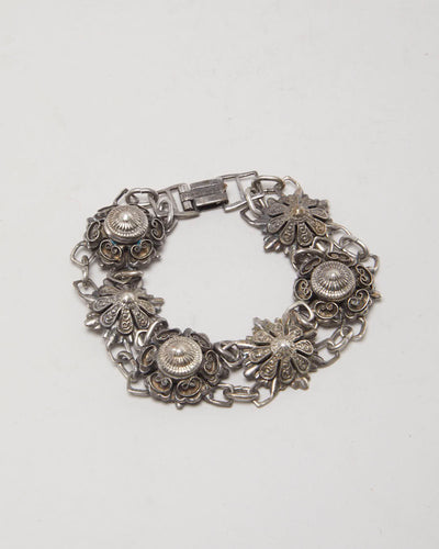 1950's Classic Art Deco Silver Bracelet